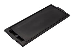 Gas Range Die-Cast Aluminum Griddle - Black with Non-Stick Surface, Recessed Drain Channels, and 2-Divided Grease Wells (19.685-IN X 7.874-IN X 0.433-IN)