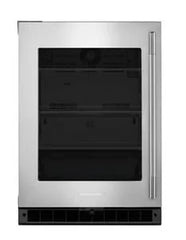 5.2 Cu. Ft. 24-Inch Undercounter Refrigerator with Glass Door and Motion-Activated LED Lighting in Stainless Steel