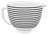 5 Quart Horizontal Stripes Patterned Ceramic Bowl