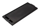 Gas Range Die-Cast Aluminum Griddle - Black with Non-Stick Surface, Recessed Drain Channels, and 2-Divided Grease Wells (19.685-IN X 7.874-IN X 0.433-IN)