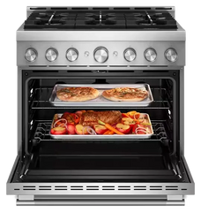 KitchenAid® 36-Inch 6 Burner Commercial-Style Gas Range with No Preheat Air Fry Mode
