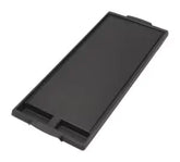 Range Griddle - Black with Non-Stick Surface Cast Aluminum, 2-Divided Grease Wells and Recessed Drain Channels (1-IN H X 7 3/4-IN W X 19 3/4-IN D)