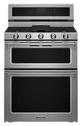 30-Inch 5 Burner Gas Double Oven Convection Range
