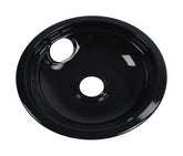 Range Electric/Cooktop 8-IN Round Drip Bowl (Single-Pack) - Black for Non-Hinged, 2-Wire Plug Cooking Elements