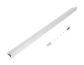 Slide-in Range Rear Filler Kit, Stainless Steel, with (1) triangular fill strip, (2) mounting brackets, and two screws