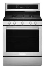 30-Inch 5-Burner Gas Convection Range with PrintShield™ Finish