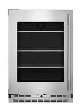 5.2 Cu. Ft. 24-Inch Undercounter Refrigerator with Glass Door and Shelves with Metallic Accents in PrintShield® Finish