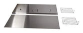36" Range Hood Backguard Kit with Dual Position Shelf, Stainless Steel, fits JXW9036WP and JXU9136WP, Size: 20" H
