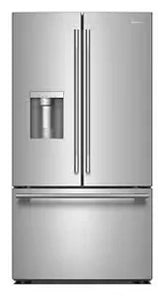 30 Cu. Ft. 36-Inch French Door Refrigerator with Exterior Water and Ice Dispenser and Wood-Look Sliding Tray in PrintShield® Finish