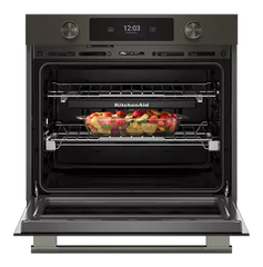30-inch Smart Electric Single Wall Oven with Assisted Cooking Modes - Black Ore