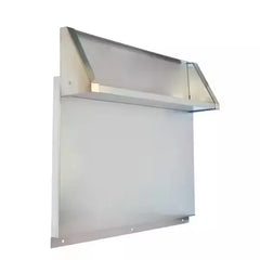 Stainless Steel Backsplash with Dual Position Shelf, measures 36" W x 22" H - for 36" Range or Cooktop