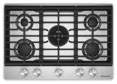 KitchenAid® 30 in. Gas Cooktop with 5 Burners and Integrated Wok Grate