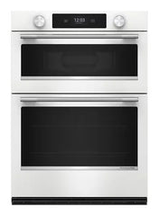 30-inch Smart Electric Combo Wall Oven with Assisted Cooking Modes - White