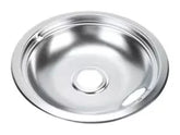 Range Electric/Cooktop 8-IN Round Drip Bowl (Single-Pack) - Chrome for Non-Hinged, 2-Wire Plug Cooking Elements
