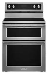 30-Inch 5 Burner Electric Double Oven Convection Range