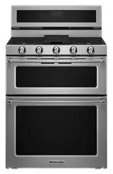 30-Inch 5 Burner Dual Fuel Double Oven Convection Range