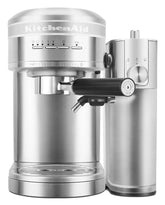 Metal Semi-Automatic Espresso Machine with Free Automatic Milk Frother Attachment Bundle