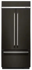 20.8 Cu. Ft. 36" Width Built In Stainless Steel French Door Refrigerator with Platinum Interior Design