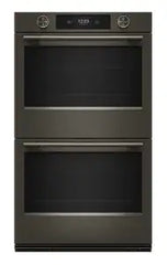 30-inch Smart Electric Double Wall Oven with Assisted Cooking Modes - Black Ore