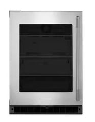 5.2 Cu. Ft. 24-Inch Undercounter Refrigerator with Glass Door and Motion-Activated LED Lighting in Stainless Steel