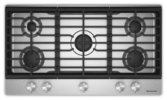 KitchenAid® 36 in. Gas Cooktop with 5 Versatile Burners