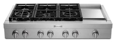 KitchenAid® 48'' 6-Burner Commercial-Style Gas Rangetop with Griddle