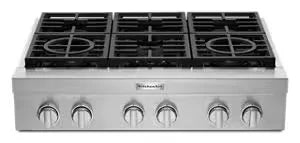KitchenAid® 36'' 6-Burner Commercial-Style Gas Rangetop