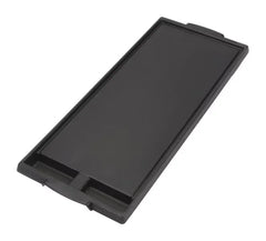 Range Griddle - Black with Non-Stick Surface Cast Aluminum, 2-Divided Grease Wells and Recessed Drain Channels (1-IN H X 7 3/4-IN W X 19 3/4-IN D)