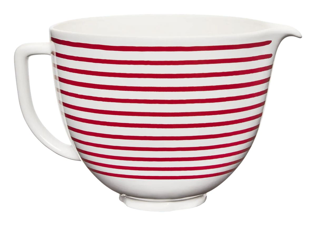 5 Quart Horizontal Stripes Patterned Ceramic Bowl
