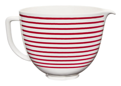 5 Quart Horizontal Stripes Patterned Ceramic Bowl