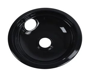 Range Electric/Cooktop 8-IN Round Drip Bowl (Single-Pack) - Black for Non-Hinged, 2-Wire Plug Cooking Elements