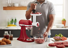 Food Grinder + Fresh Prep Slicer/Shredder Attachment Bundle