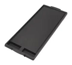 Range Griddle - Black with Non-Stick Surface Cast Aluminum, 2-Divided Grease Wells and Recessed Drain Channels (1-IN H X 7 3/4-IN W X 19 3/4-IN D)