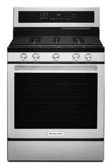 30-Inch 5-Burner Gas Convection Range with PrintShield™ Finish