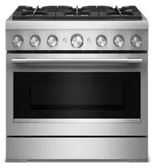36-Inch 6 Burner Commercial-Style Dual Fuel Range with No Preheat Air Fry Mode