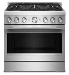 KitchenAid® 36-Inch 6 Burner Commercial-Style Gas Range with No Preheat Air Fry Mode