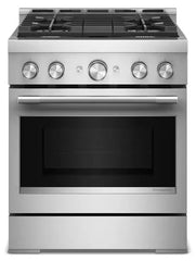 KitchenAid® 30-Inch 4 Burner Commercial-Style Gas Range with No Preheat Air Fry Mode