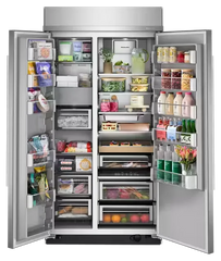 25.5 Cu. Ft. 42-Inch Built-In Side-by-Side Refrigerator with Signature Platinum Interior in Black Ore