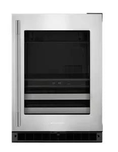 4.8 Cu. Ft. 24-Inch Beverage Center with 14-Wine Bottle Capacity and Metal-Front Racks in Stainless Steel