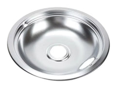 Range Electric/Cooktop 8-IN Round Drip Bowl (Single-Pack) - Chrome for Non-Hinged, 2-Wire Plug Cooking Elements