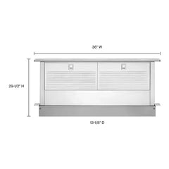 36" Retractable Downdraft System with Interior Blower Motor