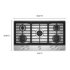 KitchenAid® 36 in. Gas Cooktop with 5 Versatile Burners