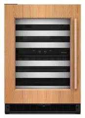 24-Inch Panel-Ready Undercounter Wine Cellar with 46-Bottle Capacity and Full-Extension Metal-Front Racks