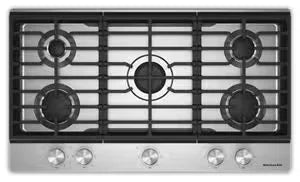 KitchenAid® 36 in. Gas Cooktop with 5 Versatile Burners
