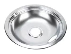 Range Electric/Cooktop 8-IN Round Drip Bowl (Single-Pack) - Chrome for Non-Hinged, 2-Wire Plug Cooking Elements
