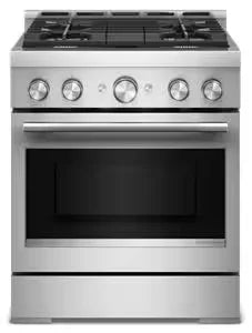 KitchenAid® 30-Inch 4 Burner Commercial-Style Gas Range with No Preheat Air Fry Mode