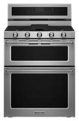 30-Inch 5 Burner Gas Double Oven Convection Range