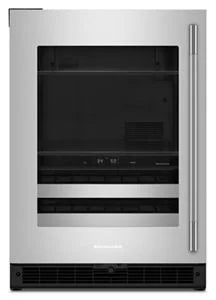 4.8 Cu. Ft. 24-Inch Beverage Center with 14-Wine Bottle Capacity and Metal-Front Racks in Stainless Steel