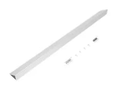 Slide-in Range Rear Filler Kit, Stainless Steel, with (1) triangular fill strip, (2) mounting brackets, and two screws