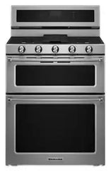 30-Inch 5 Burner Dual Fuel Double Oven Convection Range